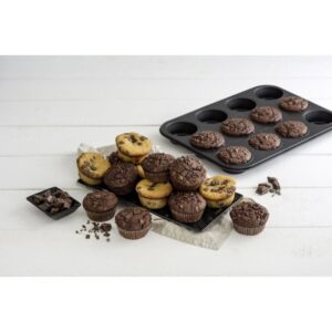 Zenker - Stampo per muffin a 12 impronte Ø7 cm, Linea Black Metallic