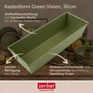 Zenker - Stampo per plumcake e pane, 30cm Linea Green Vision - immagine 8