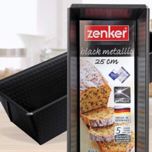 Zenker - Stampo per plumcake e pane, 25cm Linea Black Metallic