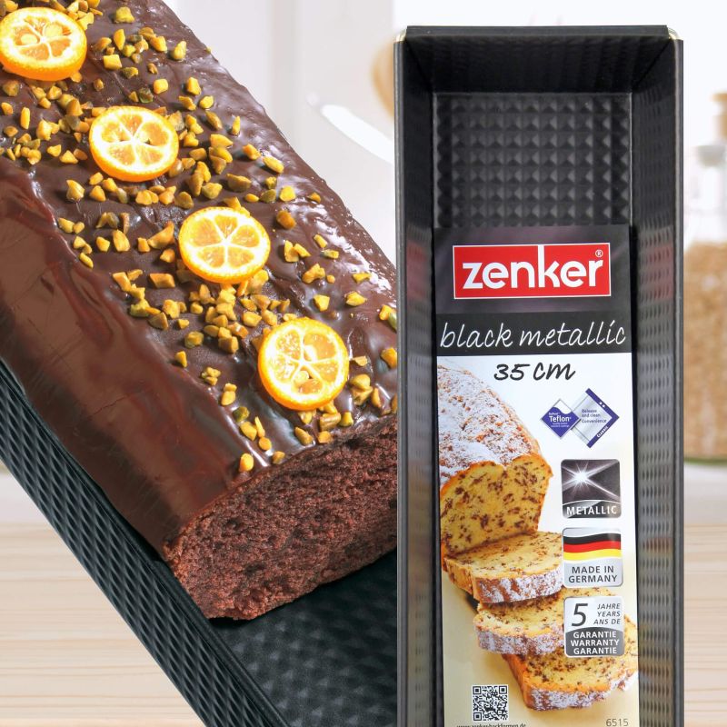 Zenker – Stampo per plumcake e pane, 35cm Linea Black Metallic