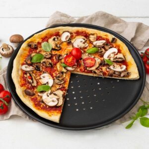 Zenker - Stampo per pizza forato Ø32 cm Linea Black Metallic