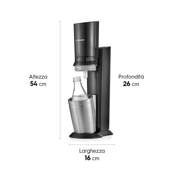 Sodastream - Gasatore Crystal 3.0 Nero