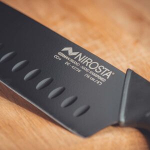 Nirosta - Coltello Santoku con lama da 15,5 cm, Linea Wave